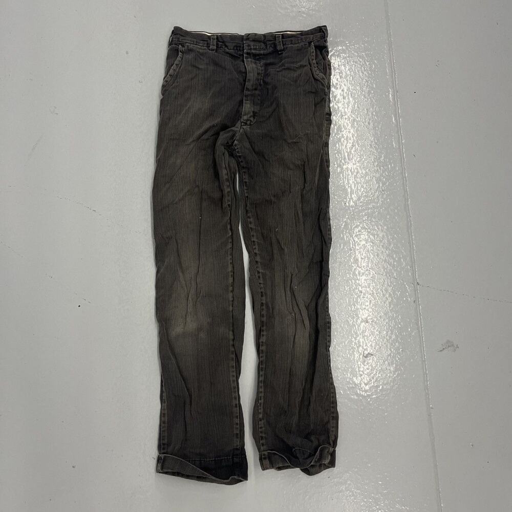 Vintage 50s Black Pique Sanforized Cotton Chinos 24x24
